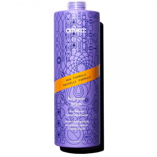 amika bust your brass cool blonde conditioner 1000ml