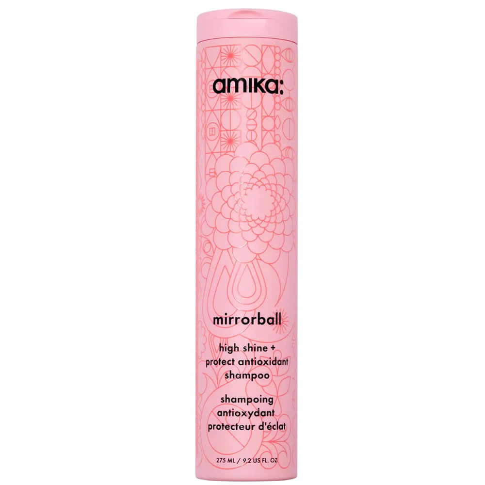 amika mirrorball high shine antioxidant shampoo 275ml